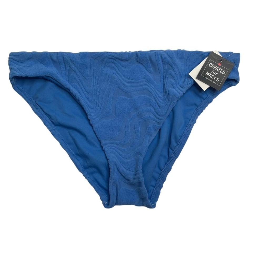 Bar III Hipster Bikini Bottoms Heat Wave Blue Medium New